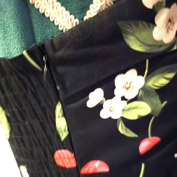 Maggie Tang Adorable Cherry Print Retro Swing Dress Small - Picture 6 of 11